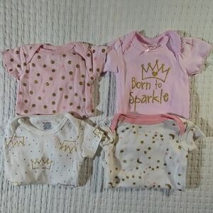 Newborn Infant Baby Gerber Onesies Lot Bundle
